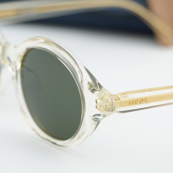 Loewe LW40162U 57N Round Sunglasses – Transparent Pale Yellow\\Green main image 6